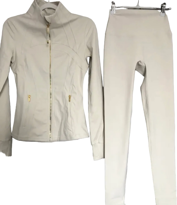 Lulu Define white Set Gold Zipper