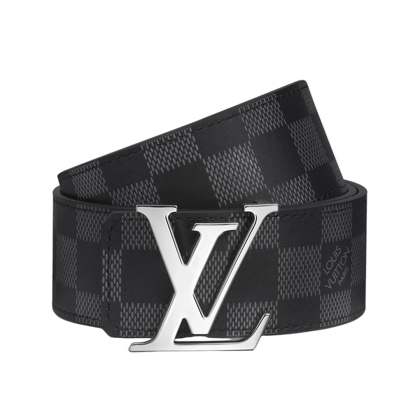 LV Sliver Black Checkered Belt