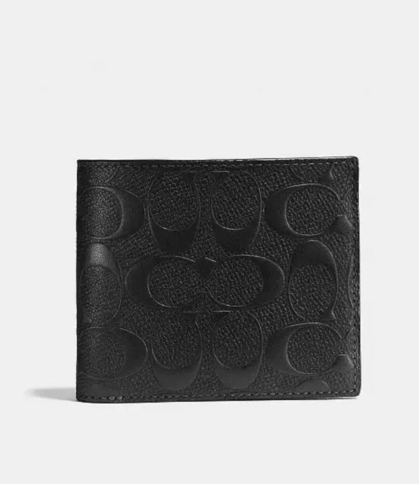 Coach Black Engraved Wallet