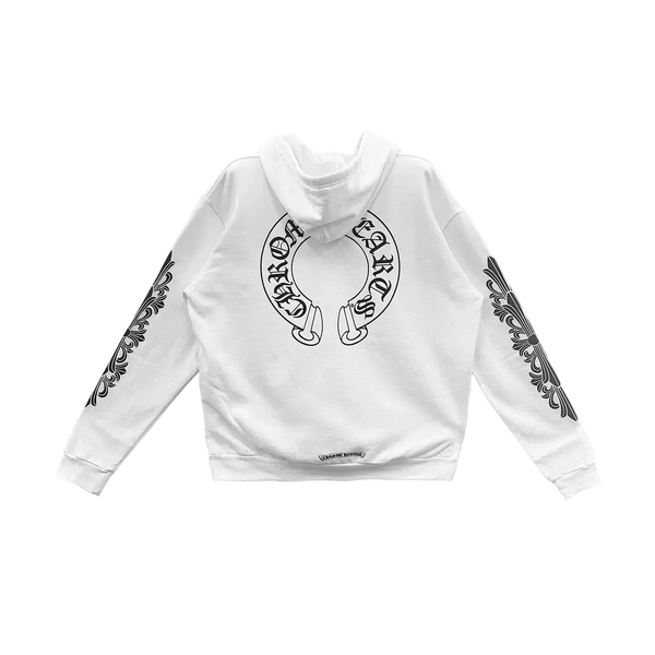 Chrome White Zip Up