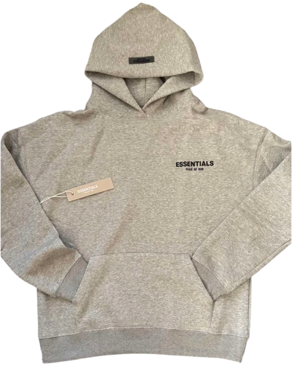 Essentials fear of god gray hoodie