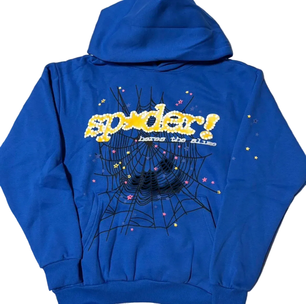 SP5DER Blue & yellow Hoodie